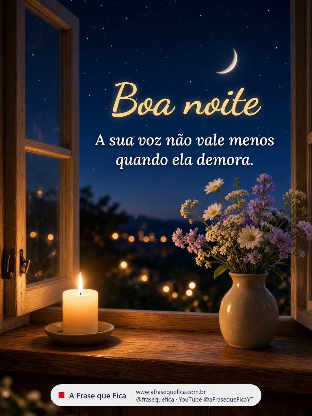 Imagem de boa noite de A Frase que Fica, 22 de outubro